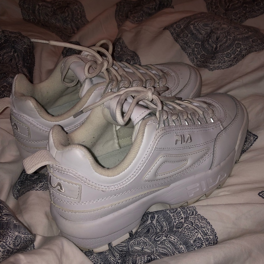 FILA all white sneakers